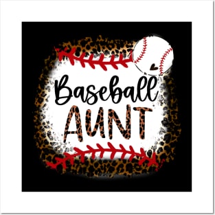 Baseball Aunt Leopard   Baseball Aunt Posters and Art